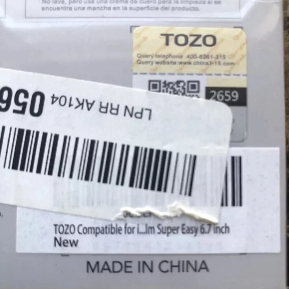 TOZO Ultra-Thin Tempered Glass Screen Protector iPhone 6.7- New Open Box